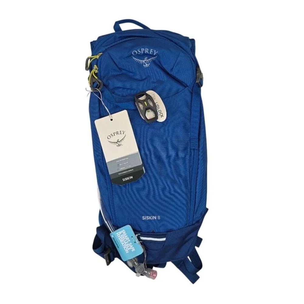 Osprey Men Siskin 8 Hydration Backpack Postal Blue 2.5L Reservoir 10005101 NWT